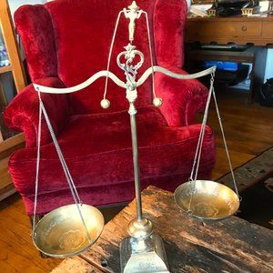 Vintage Brass Ornamental Scale